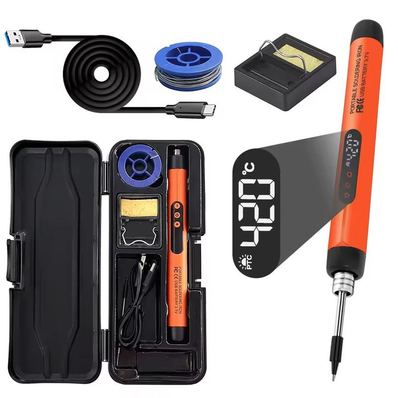 Rechargeable USB Soldering Iron With Adjustable Temperature And Type C Interface 12