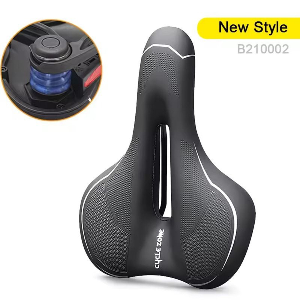 Shock Absorbing Bike Saddle With Breathable Hollow Design For Men And Women 10