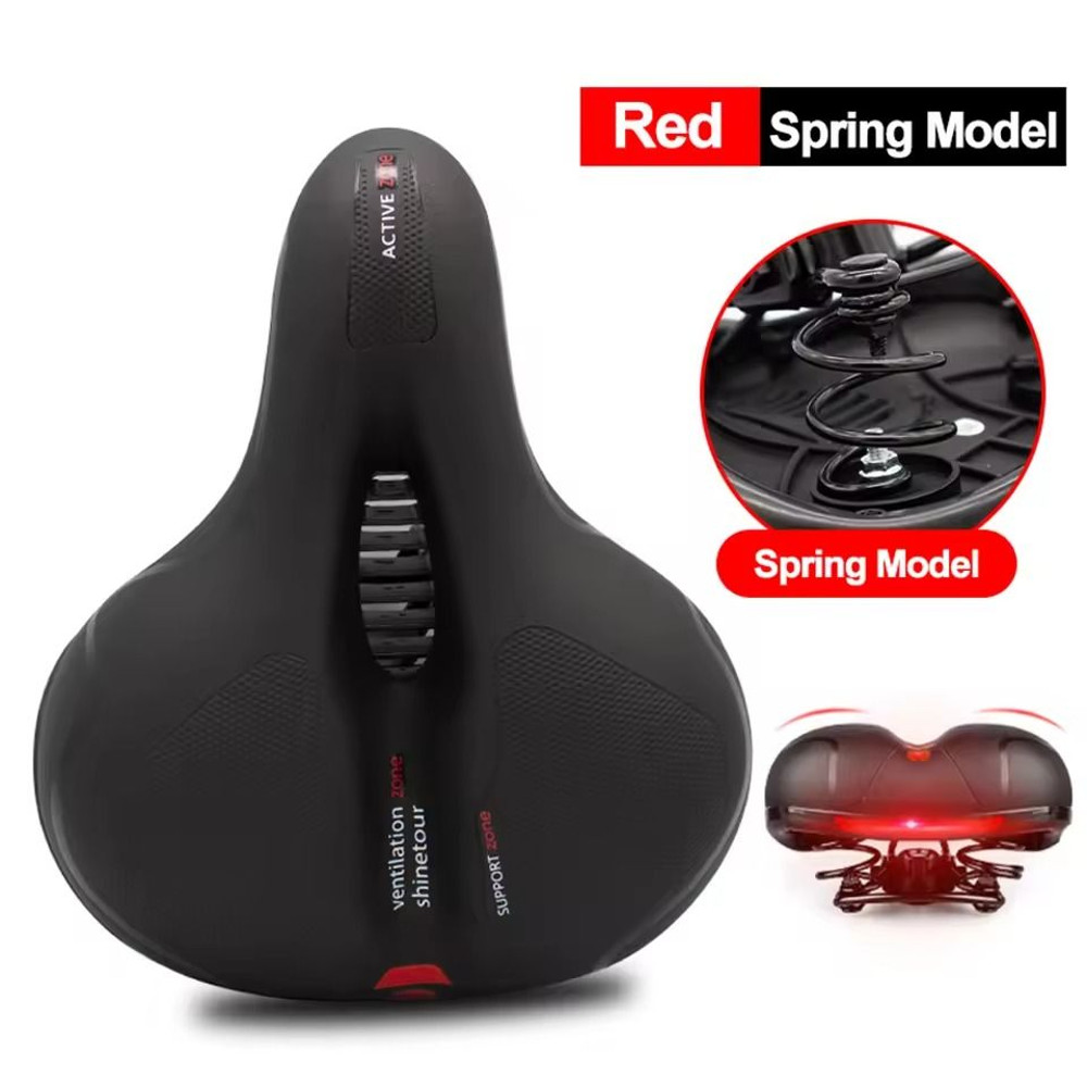 Shock Absorbing Bike Saddle With Breathable Hollow Design For Men And Women 8