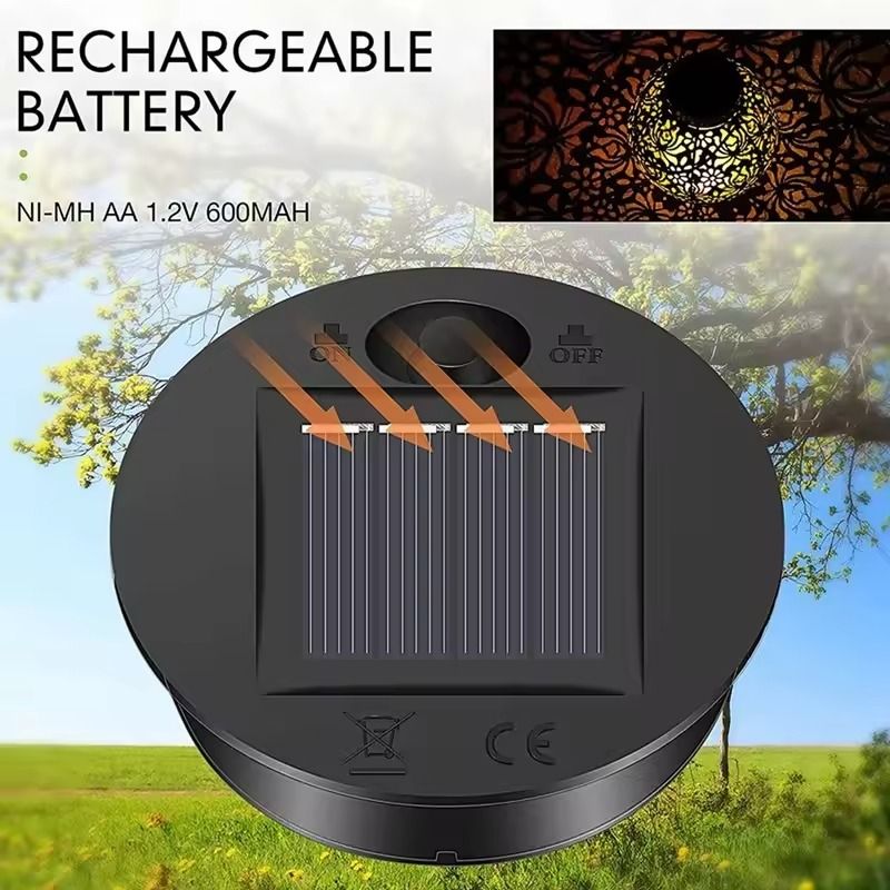 Solar Lantern Replacement Lids With LED Panel For Outdoor Hanging Lights 2