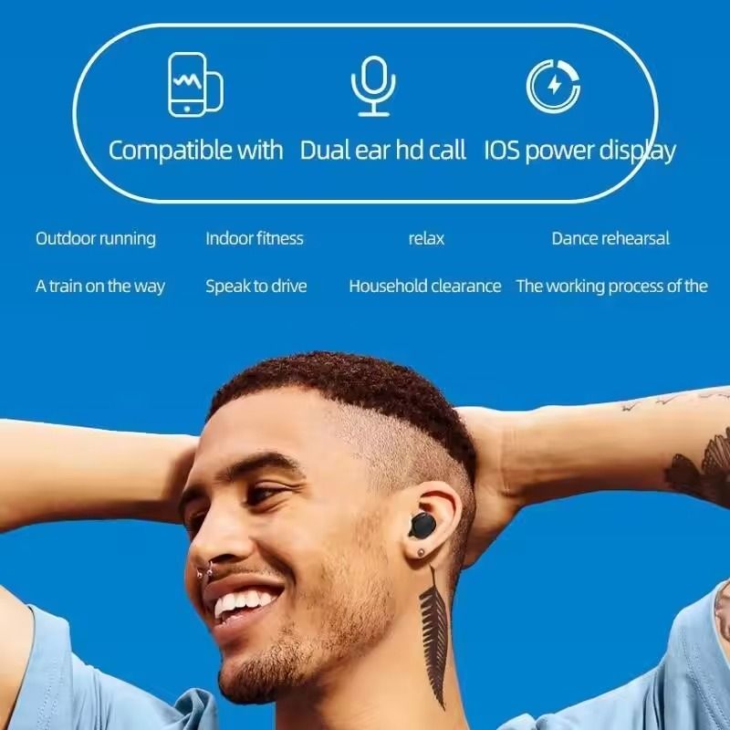 TWS A6S Wireless Bluetooth Earbuds With Mic And Noise Cancelling For Android Devices 4