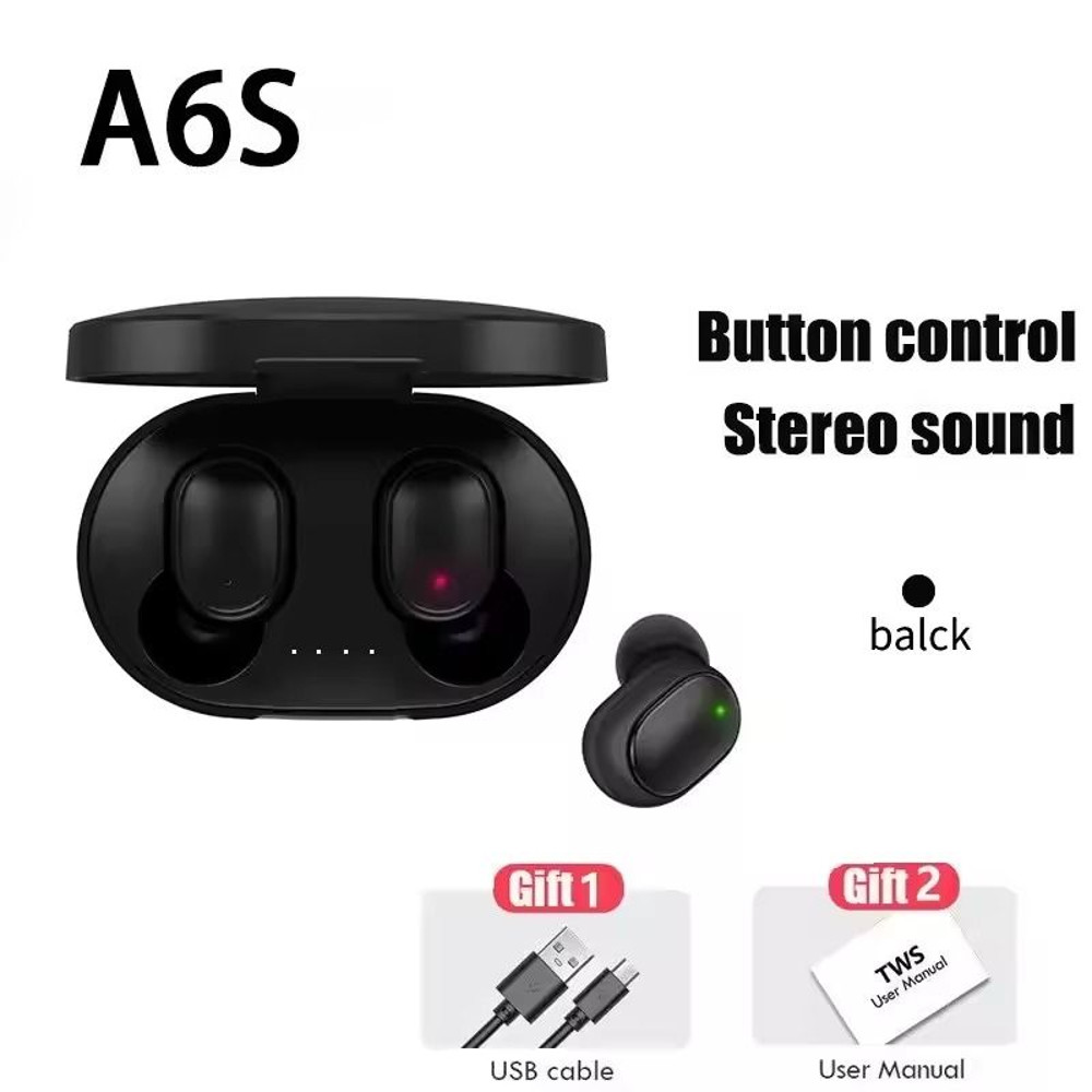 TWS A6S Wireless Bluetooth Earbuds With Mic And Noise Cancelling For Android Devices 6