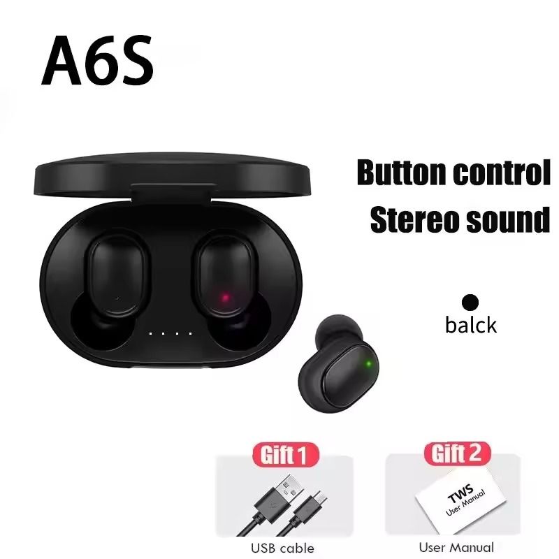 TWS A6S Wireless Bluetooth Earbuds With Mic And Noise Cancelling For Android Devices 6