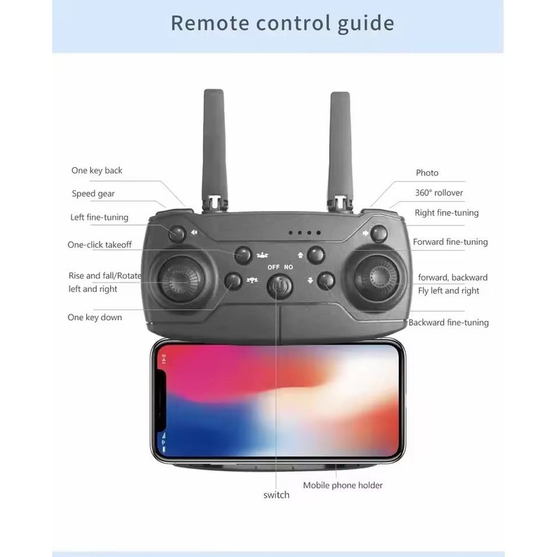 E88 Foldable Drone With Wide Angle HD Camera And WiFi FPV Control 5