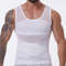 Mens Slimming Compression Undershirt Tank Top With Mesh Shapewear Support 5