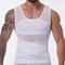Mens Slimming Compression Undershirt Tank Top With Mesh Shapewear Support 5