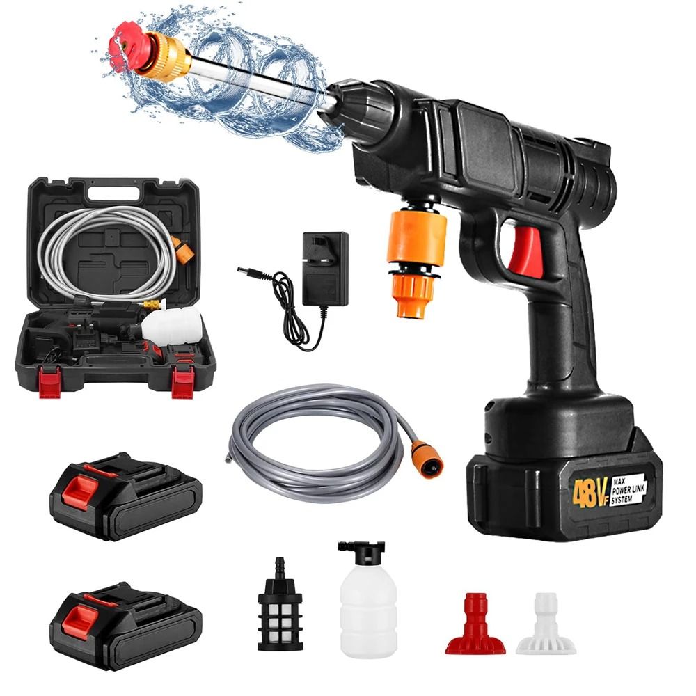 Portable High Voltage Lithium Battery Car Washer With 30bar Pressure And Rechargeable 48V Battery 0