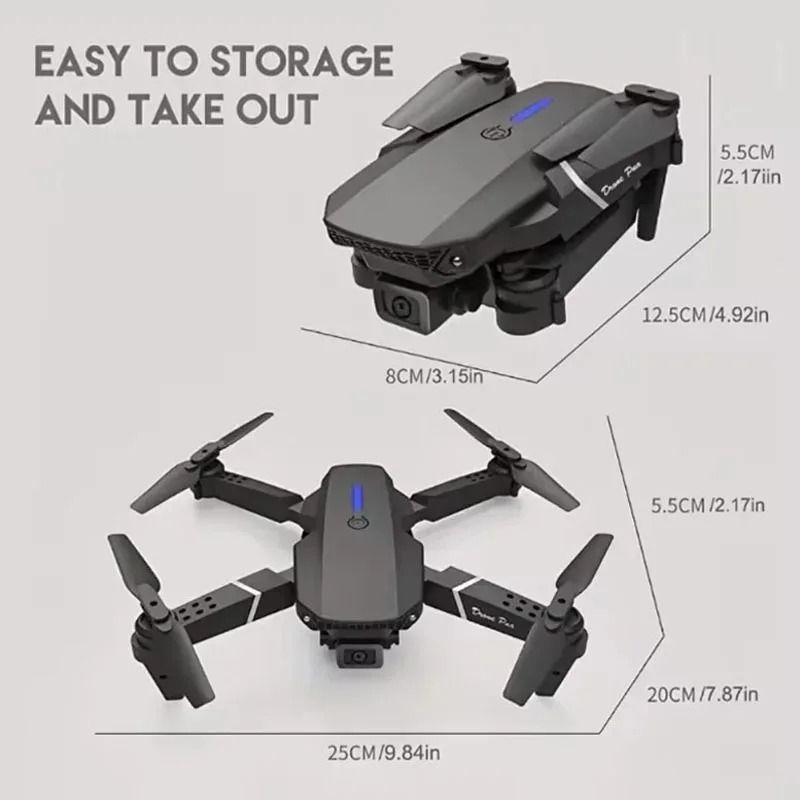 2024 E88Pro Foldable RC Drone With 4K Camera And 3 Batteries 5