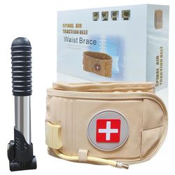 inflatable waist brace traction belt for lumbar spine support