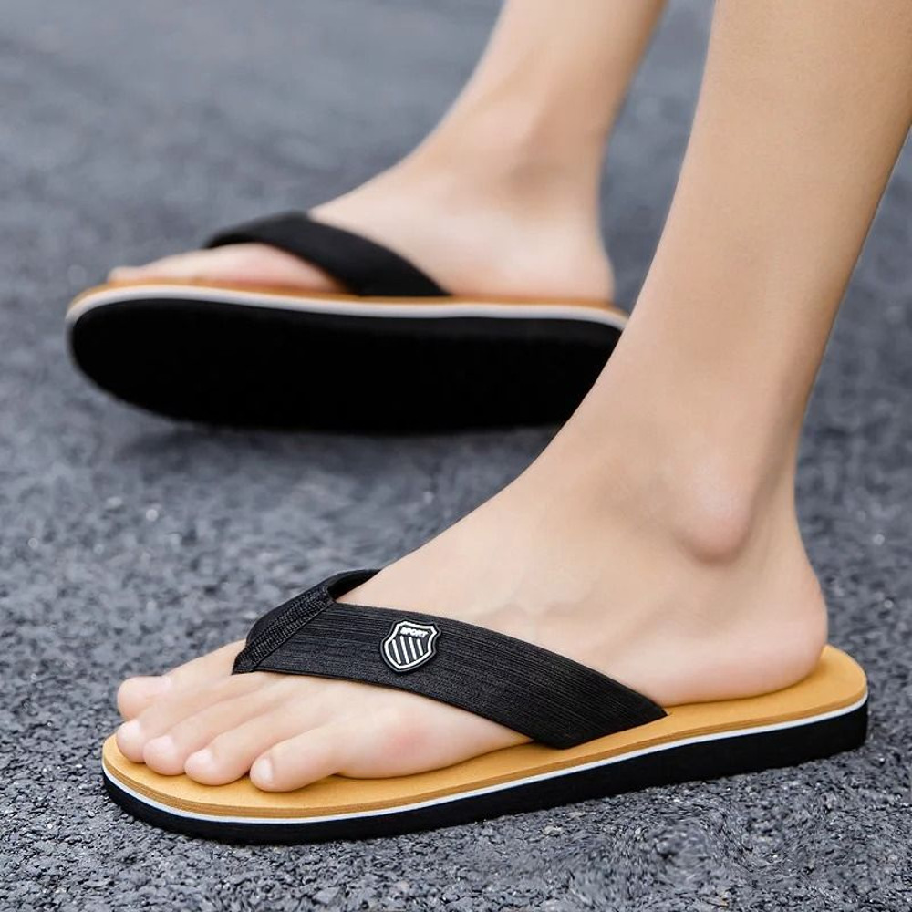 Casual Summer Flip Flops For Men With Non Slip Sole Flat Slides Comfortable Indoor Outdoor Beach Ho 1