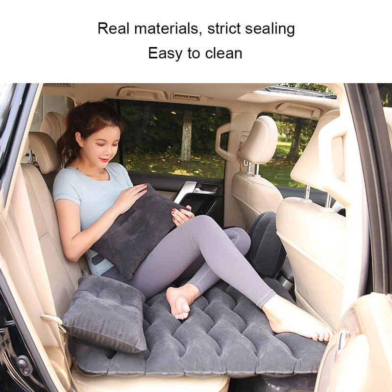 Car Air Inflatable Travel Mattress For Back Seat With Pillow And Pump For Camping And Road Trips 1