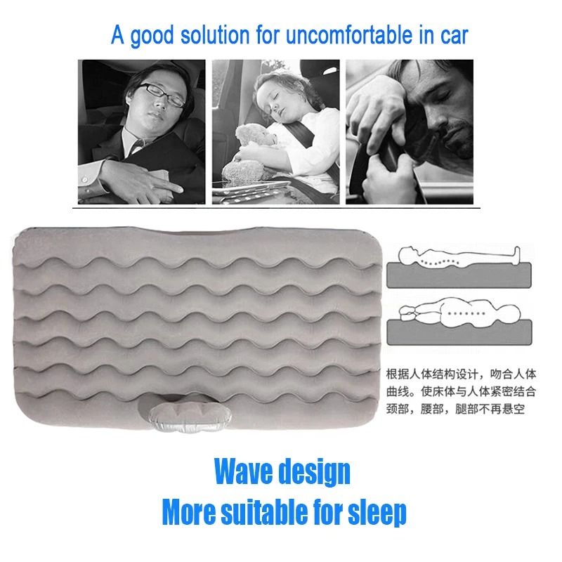 Car Air Inflatable Travel Mattress For Back Seat With Pillow And Pump For Camping And Road Trips 2