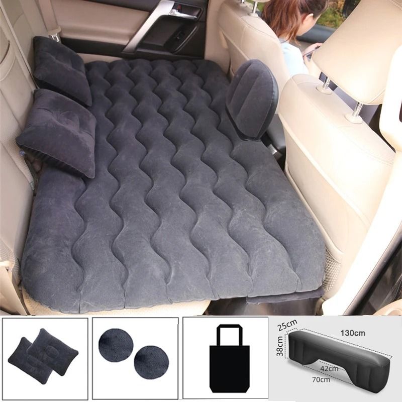 Car Air Inflatable Travel Mattress For Back Seat With Pillow And Pump For Camping And Road Trips 5