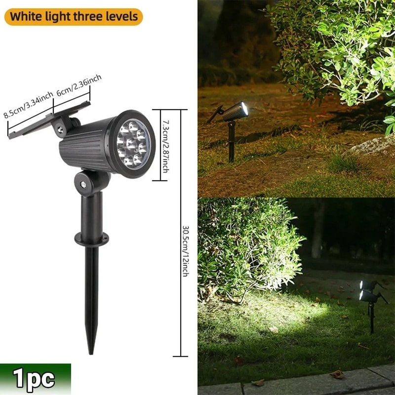 RGB Solar Landscape Spotlights With Adjustable Brightness For Garden And Yard 6