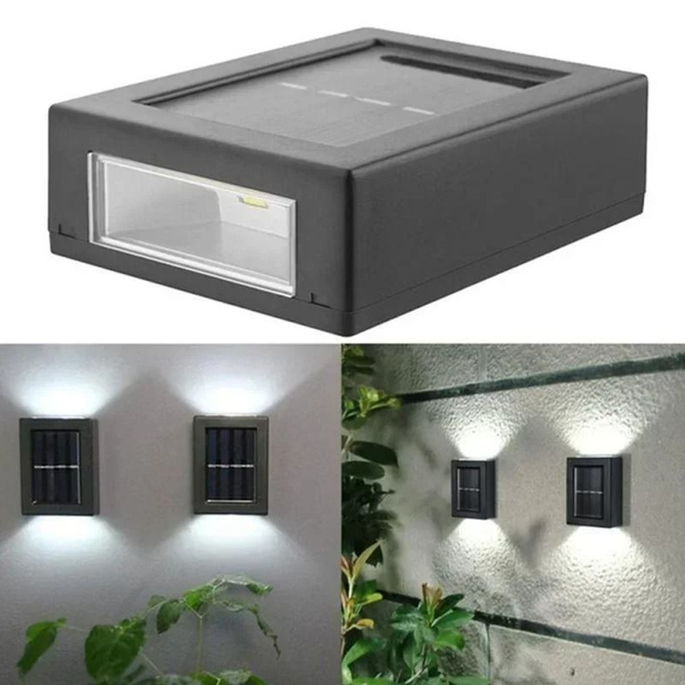Solar Powered Up And Down Outdoor Wall Lights For Garden Pathway Waterproof Decorative LED Street L 3