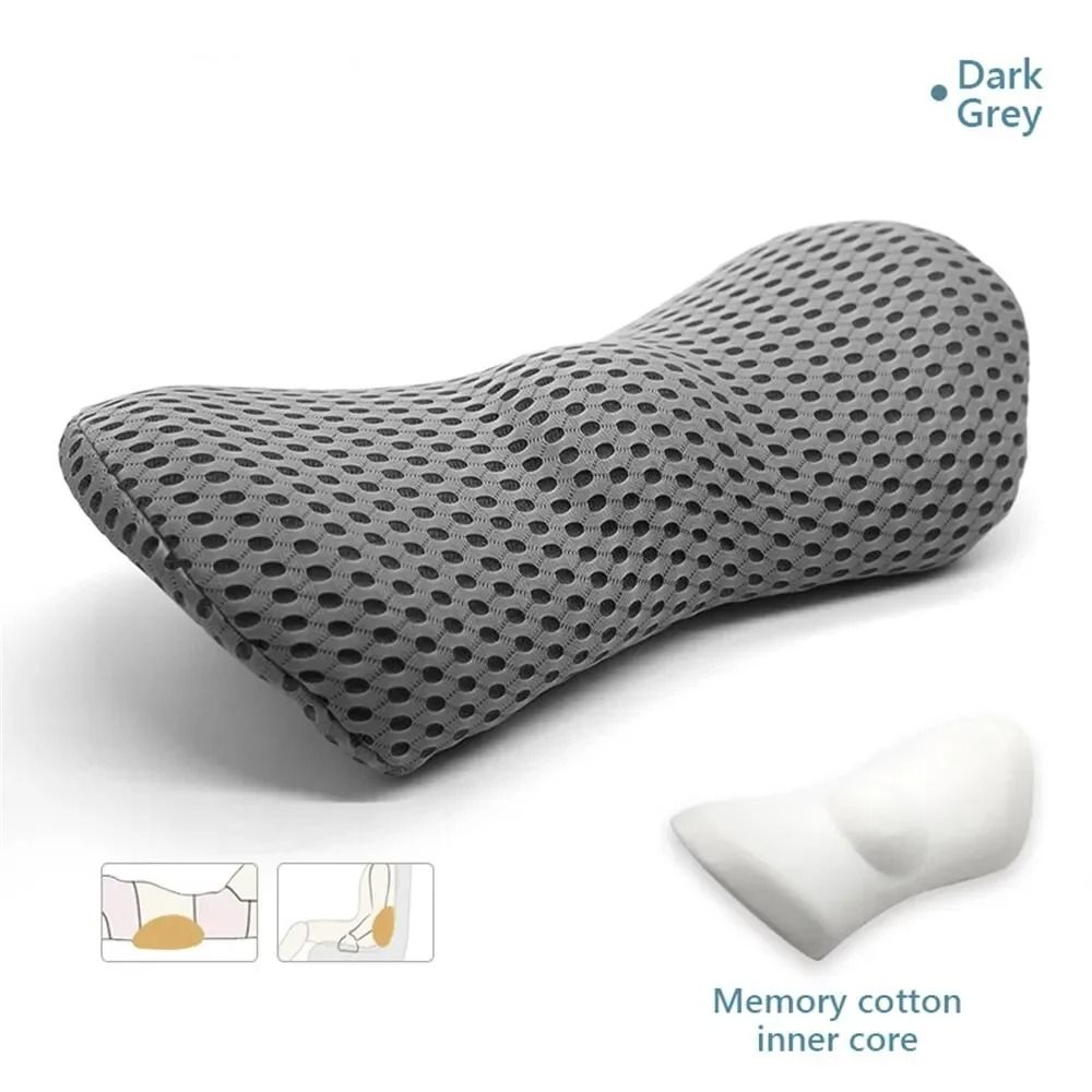 Breathable Memory Foam Lumbar Support Pillow For Car Seat And Bed Comfort 7