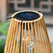 Waterproof Solar Rattan Lantern With Hanging Bamboo Weave For Garden Patio Courtyard Decor 4