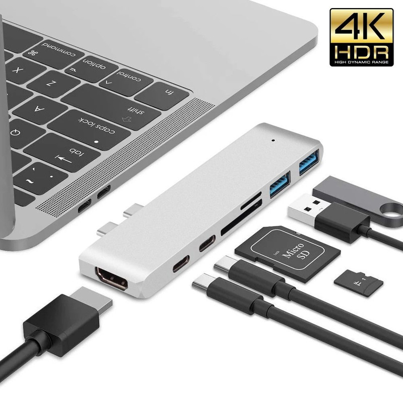USB C Hub To 4K HDMI Adapter With Thunderbolt 3 SD TF Reader And PD For MacBook Pro And Air 0