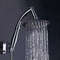 High Pressure Square Rainfall Shower Head With Stainless Steel Body And Curved Extension Arm 2