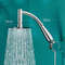 High Pressure Square Rainfall Shower Head With Stainless Steel Body And Curved Extension Arm 6
