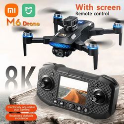 xiaomi m6 8k camera drone with 5g fpv video and screen remote control quadcopter for aerial photography