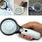 Handheld 45X Magnifying Glass With LED Light For Reading And Jewelry Inspection 0