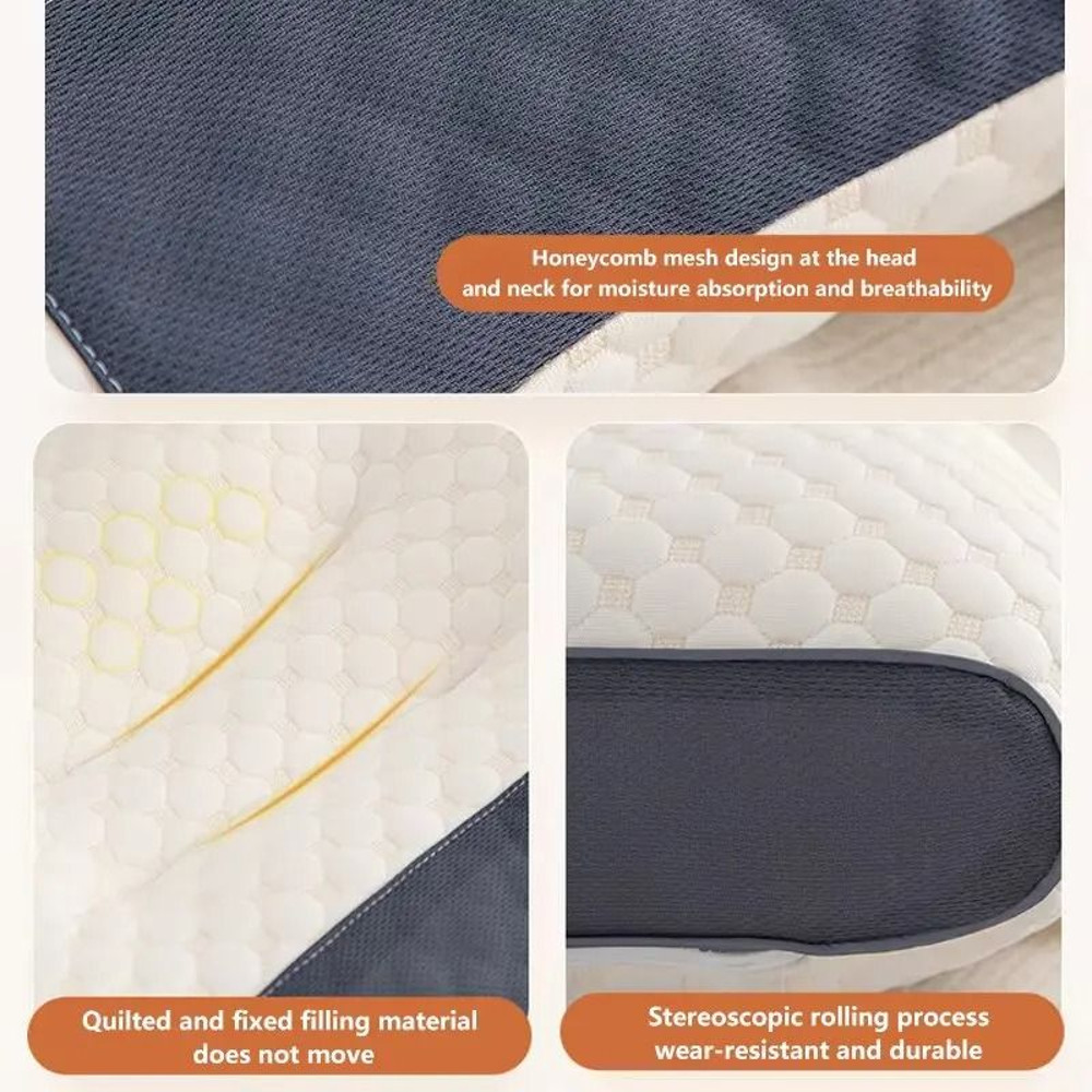 Honeycomb Massage Sleep Pillow With Cervical Support And Antibacterial Pillow Core For Home Use 1