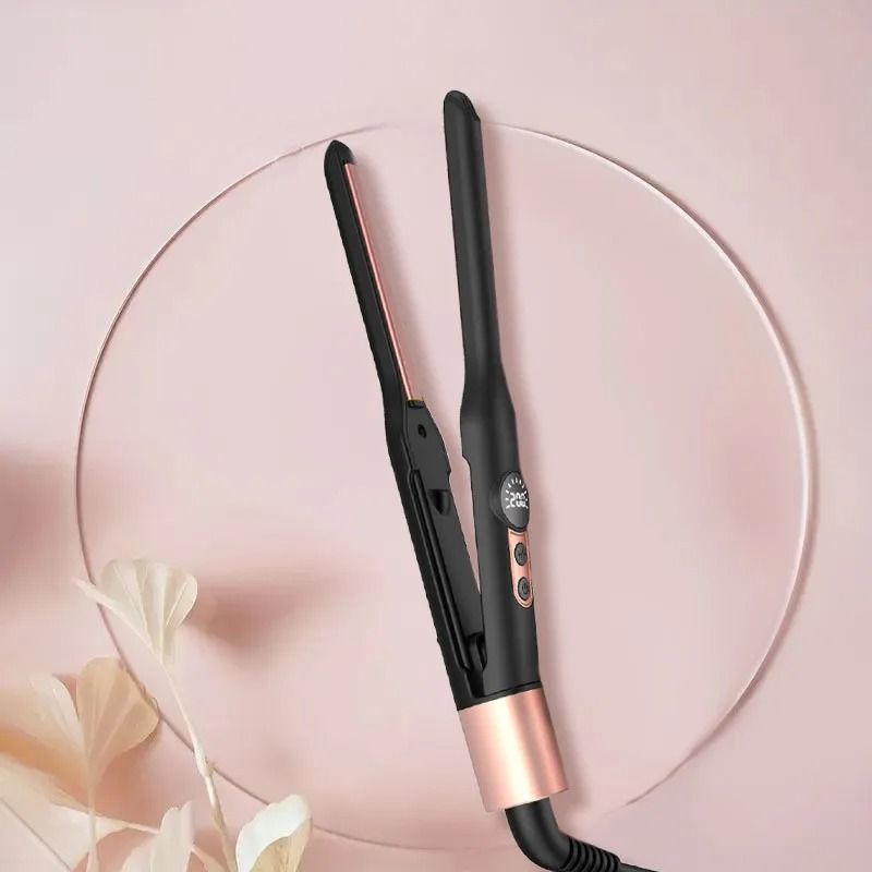 Mini Ceramic Pencil Flat Iron For Short Hair Beard And Pixie Cuts With 3 10 Inch Thin Plates 0