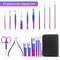 Stainless Steel Gradient Manicure And Pedicure Kit With Nail Scissors And Travel Case 1