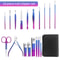 Stainless Steel Gradient Manicure And Pedicure Kit With Nail Scissors And Travel Case 1