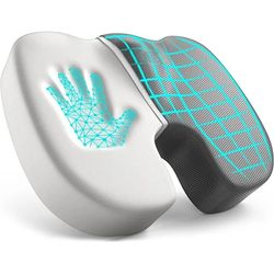 ergonomic memory foam seat cushion for office chairs and hemorrhoid relief support