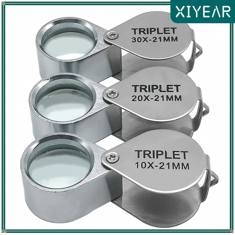 10 To 30X Foldable Pocket Loupe Magnifier For Jewelry Diamond Inspection And Reading 0