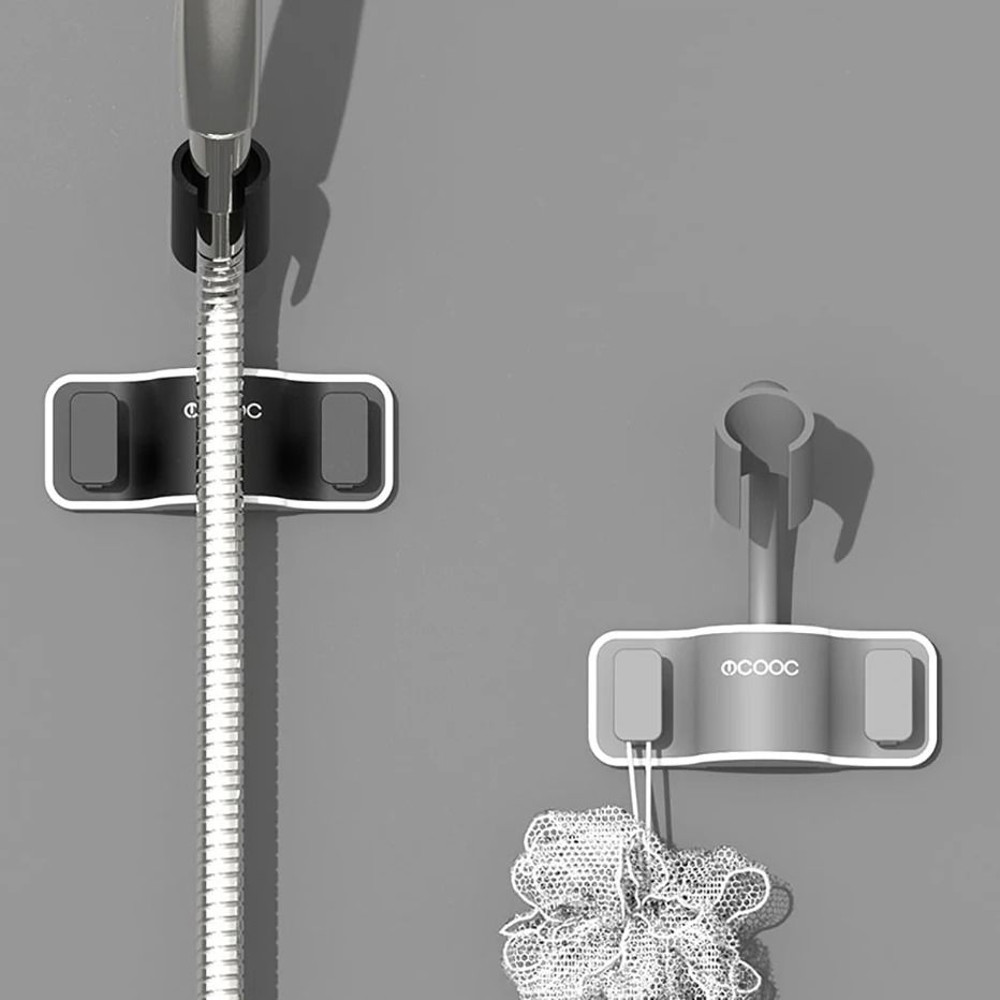 Drill Free Adjustable Shower Head Holder And Storage Bracket For Bathroom Wall Mounting 2