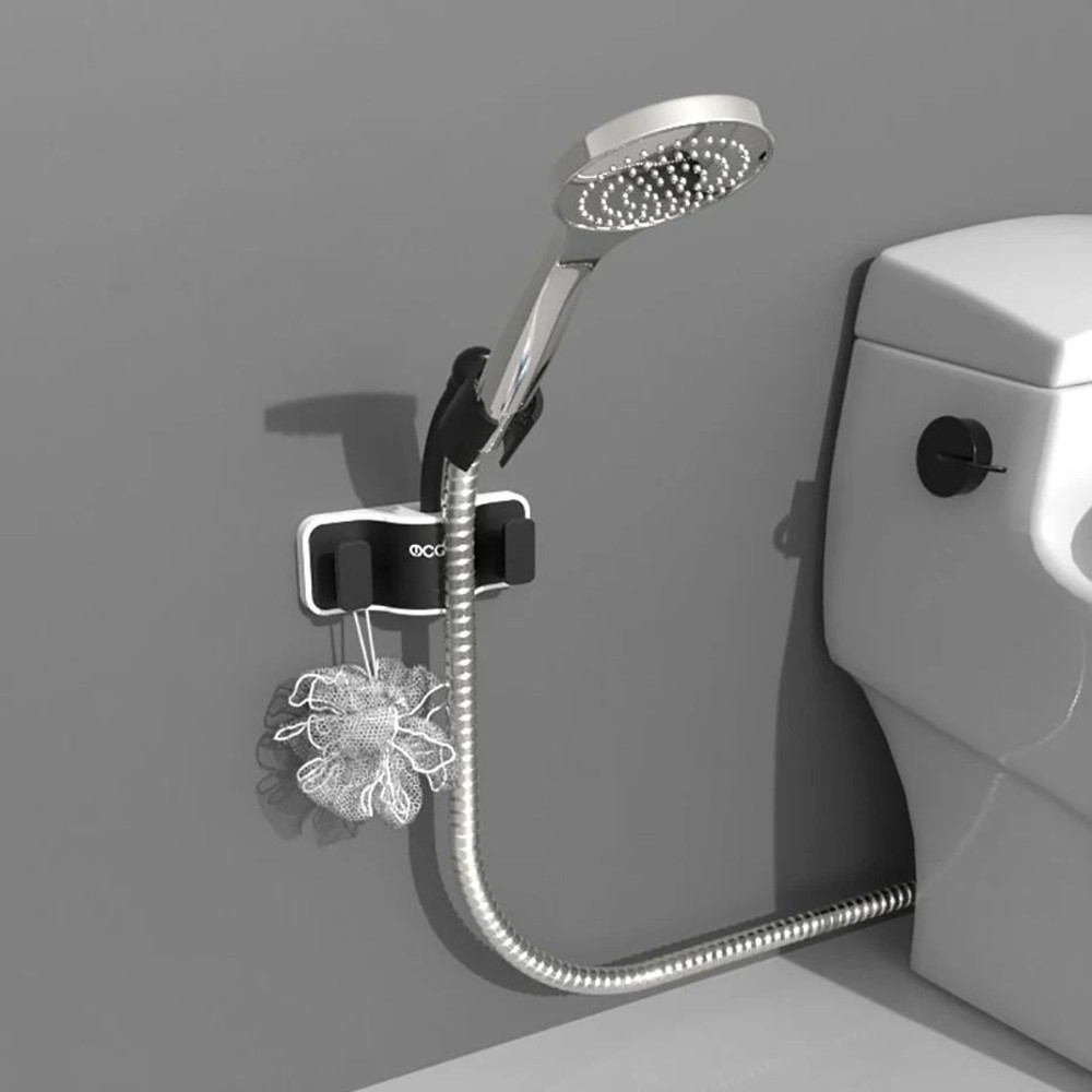 Drill Free Adjustable Shower Head Holder And Storage Bracket For Bathroom Wall Mounting 3