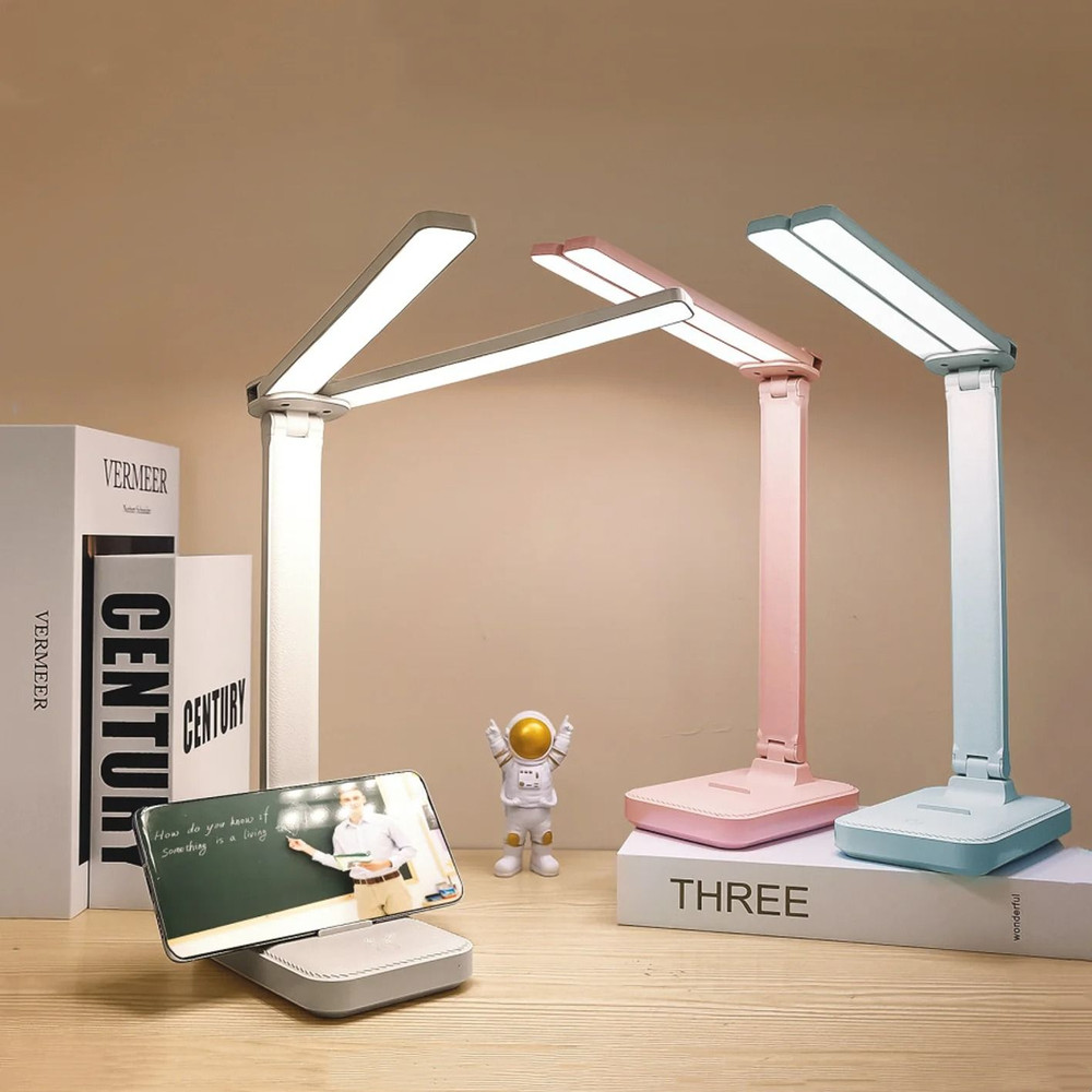 LED Desk Lamp USB Rechargeable Foldable Light With 3 Dimming Levels And Touch Control For Eye Prote 0