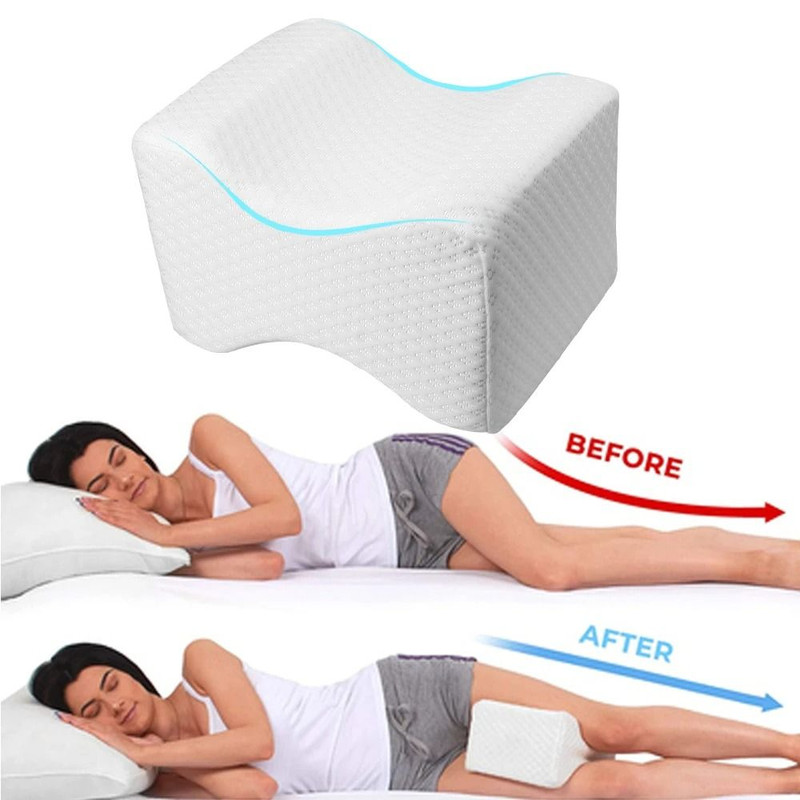Memory Foam Knee Pillow For Side Sleepers  Orthopedic Back Hip And Leg Support Cushion For Pregnanc 0
