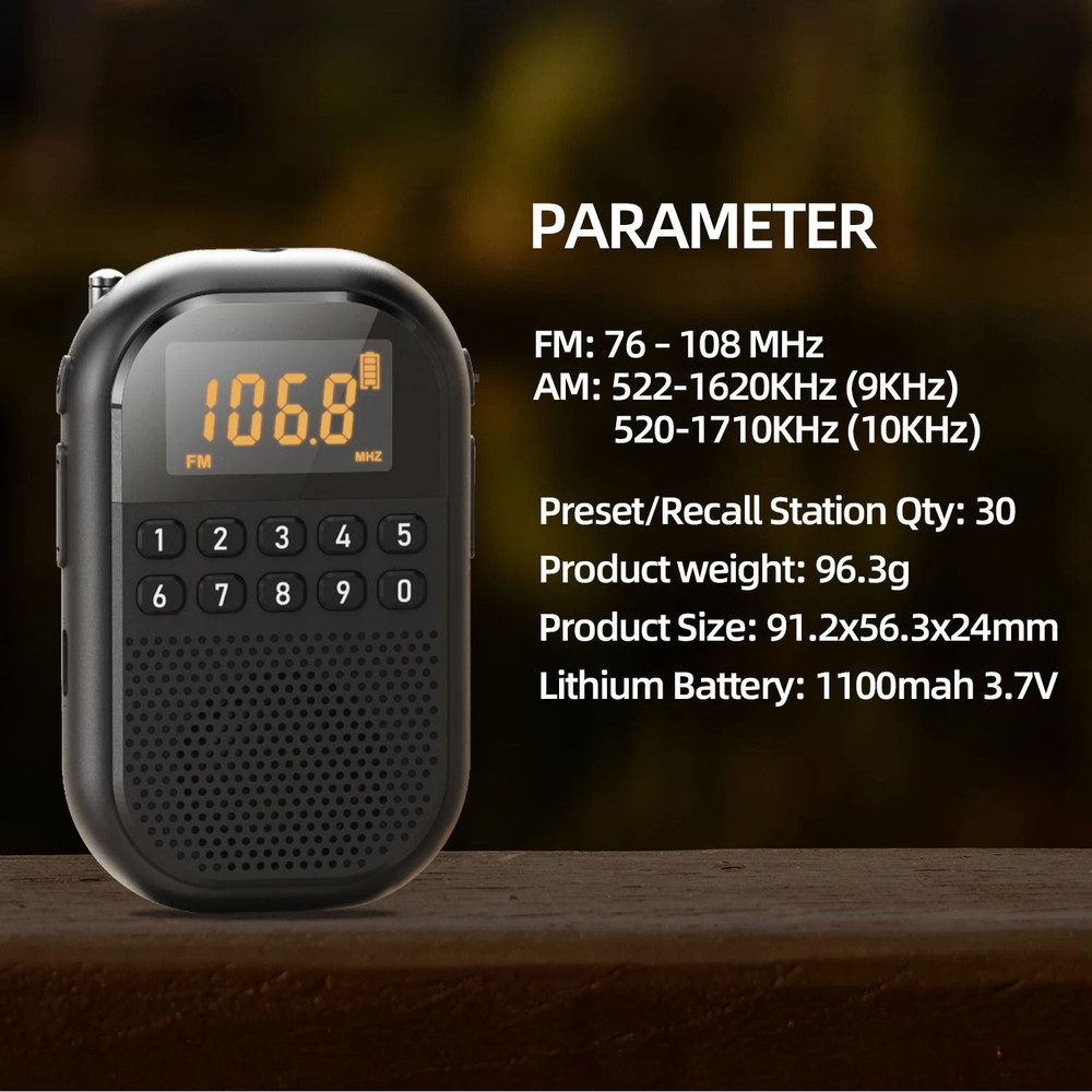 Portable Mini Radio Pro With USB And SD Card Decoding For Outdoor Listening And HD Sound Quality 4