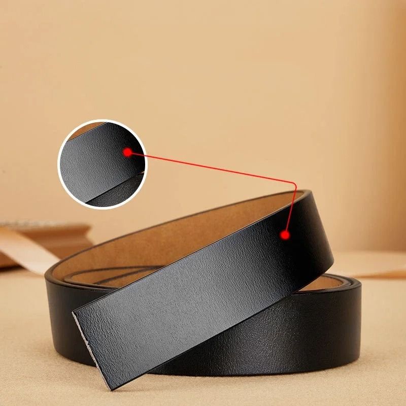 Black And Brown Genuine Leather Belt Strap Without Buckle  Plus Size Waist Belts In 130 To 150 Cm L 2