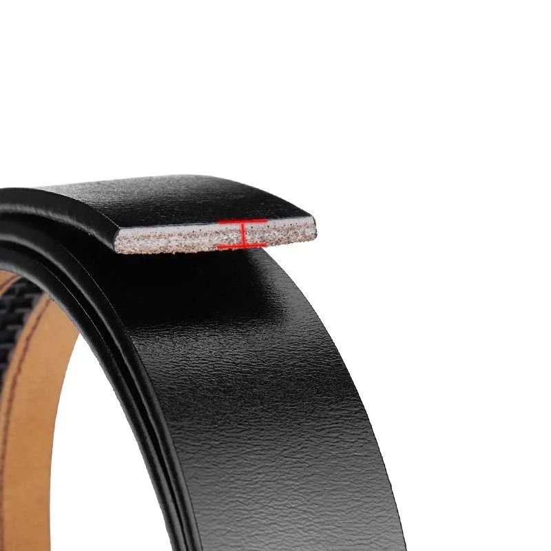 Black And Brown Genuine Leather Belt Strap Without Buckle  Plus Size Waist Belts In 130 To 150 Cm L 5