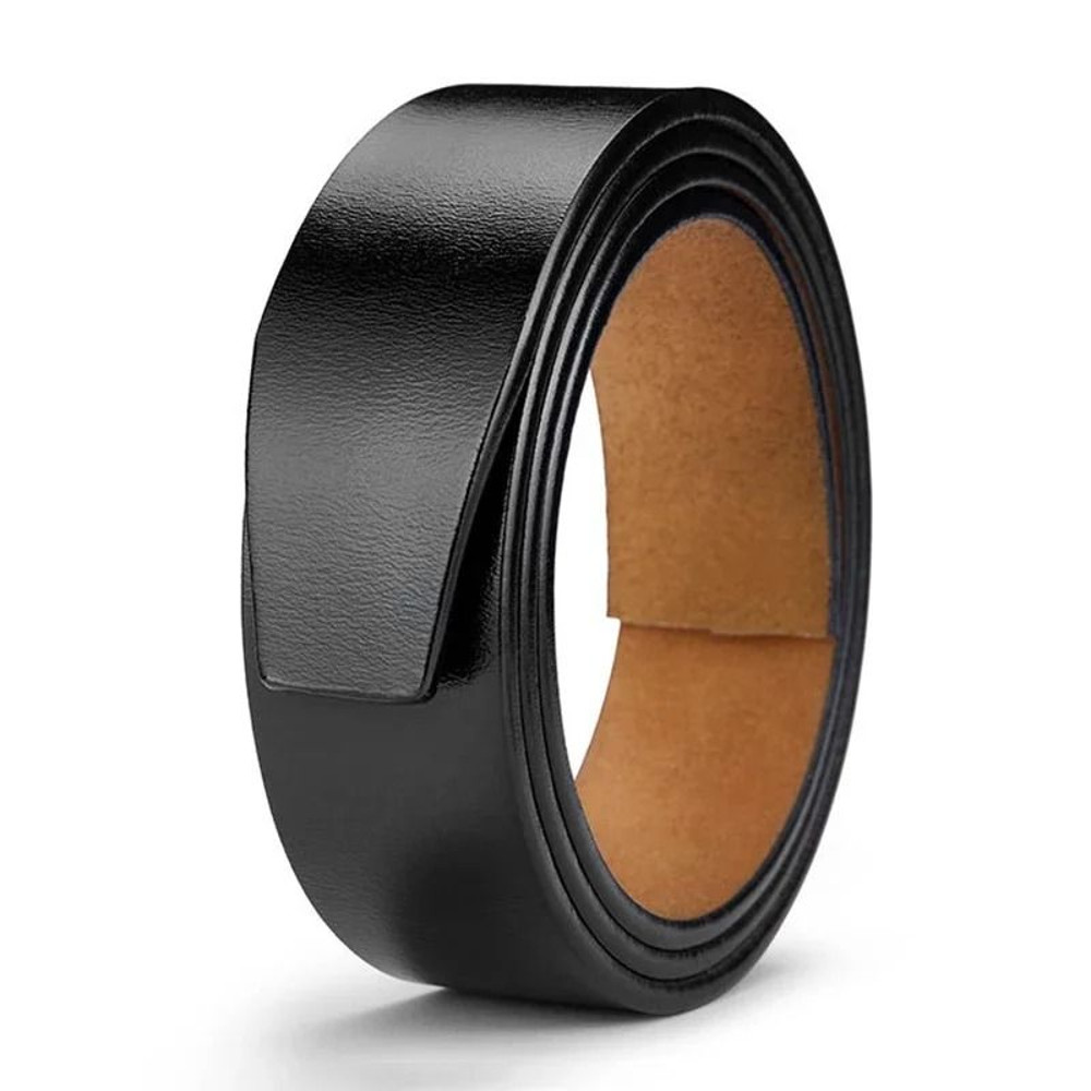 Black And Brown Genuine Leather Belt Strap Without Buckle  Plus Size Waist Belts In 130 To 150 Cm L 6