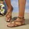 Women Casual Flat Sandals With Clip On Design In Brown For Comfort And Daily Wear 4