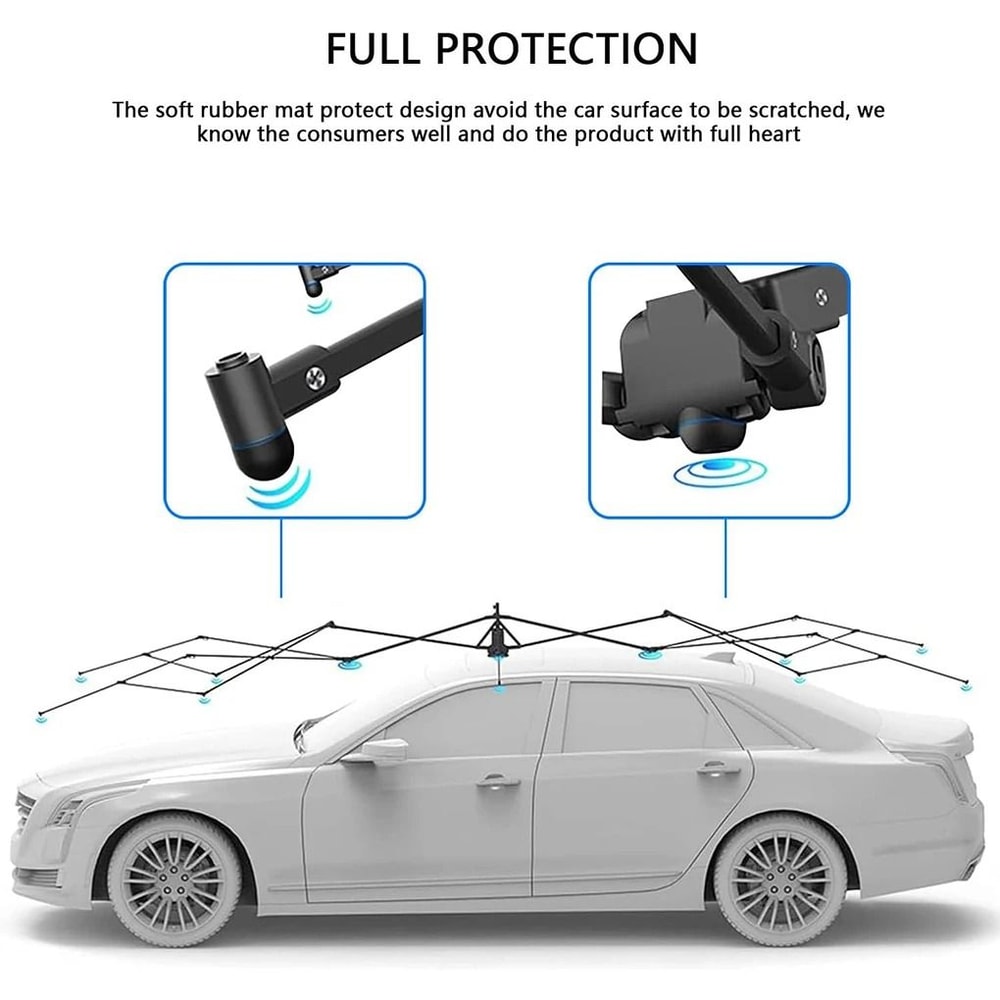 Smart Automatic Car Umbrella Canopy With Sun Protection And Waterproof Cover For All Weather 1