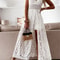 Lace Hollow Out Sleeveless Midi Dress Elegant Summer Boho Chic V Neck Playsuit Style 1