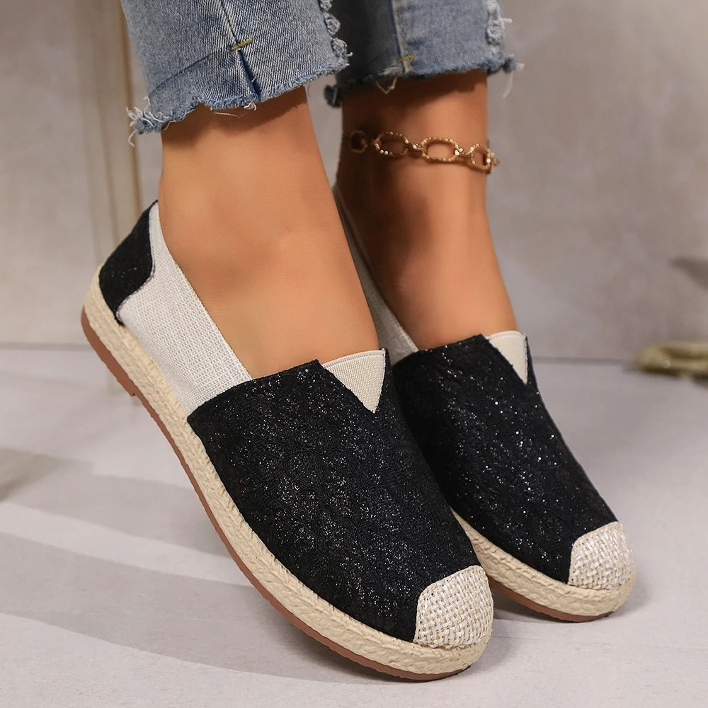 Lightweight SlipOn Casual Loafers For Women Lace Design Comfortable Everyday Sneakers 1