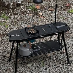 tryhomy tactical folding camping table lightweight aluminum outdoor gear with expandable modular design