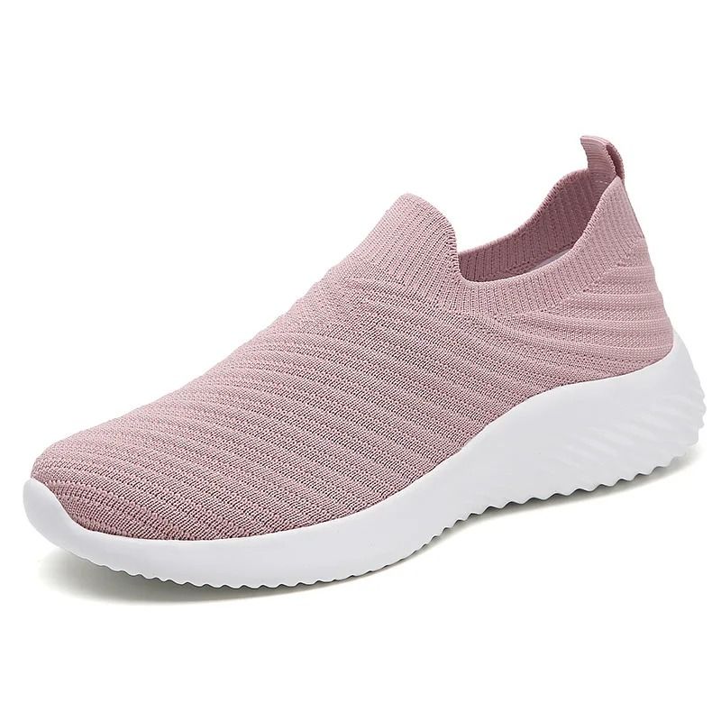 Women Slip On Knit Running Sneakers With Memory Foam Lightweight Sole For Walking Yoga And Workouts 4
