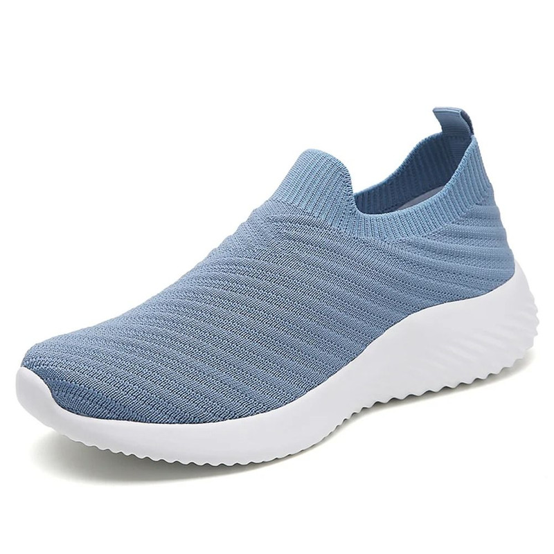 Women Slip On Knit Running Sneakers With Memory Foam Lightweight Sole For Walking Yoga And Workouts 7
