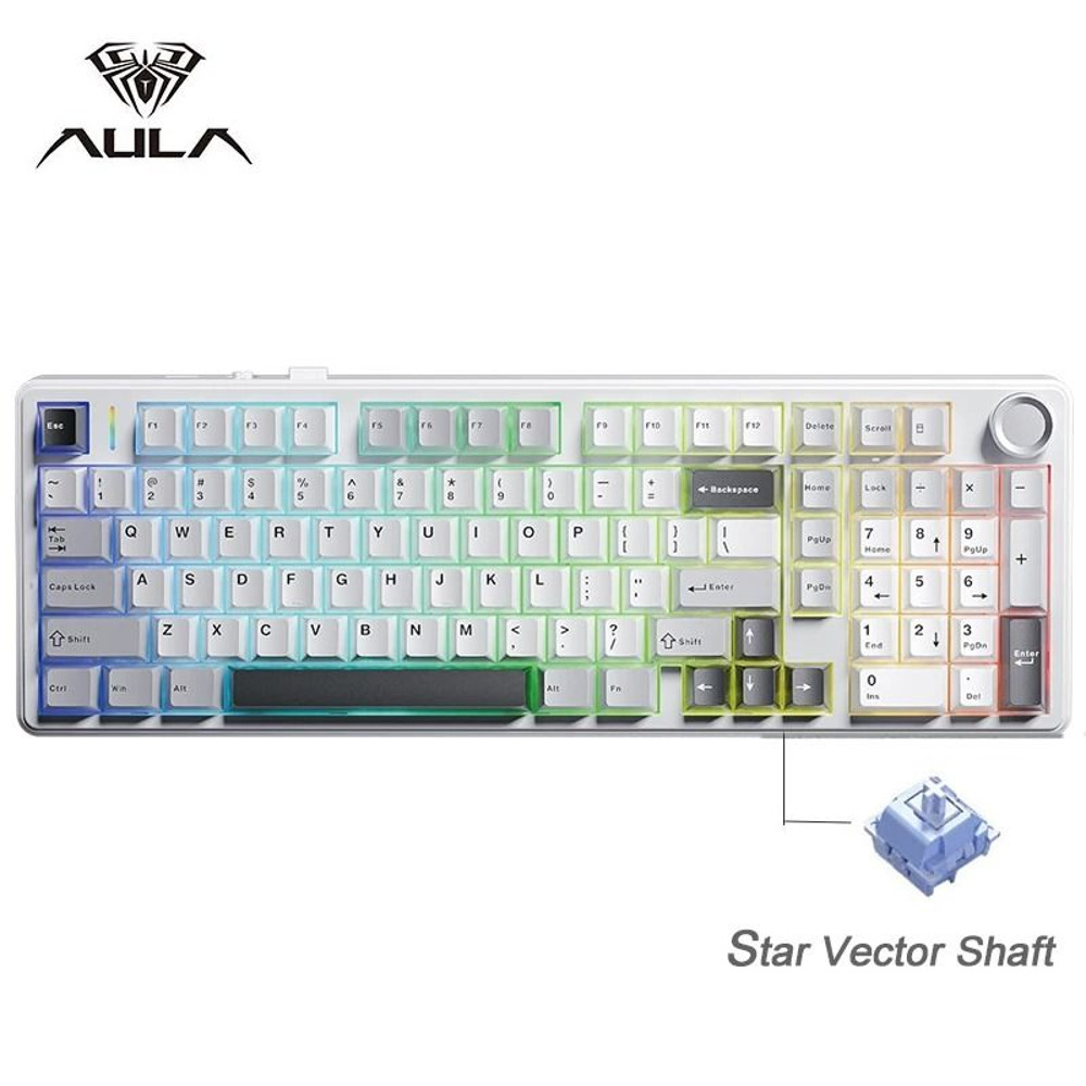 AULA F99PRO Wireless Mechanical Gaming Keyboard With Knob And Hot Swappable Gasket Mount 12