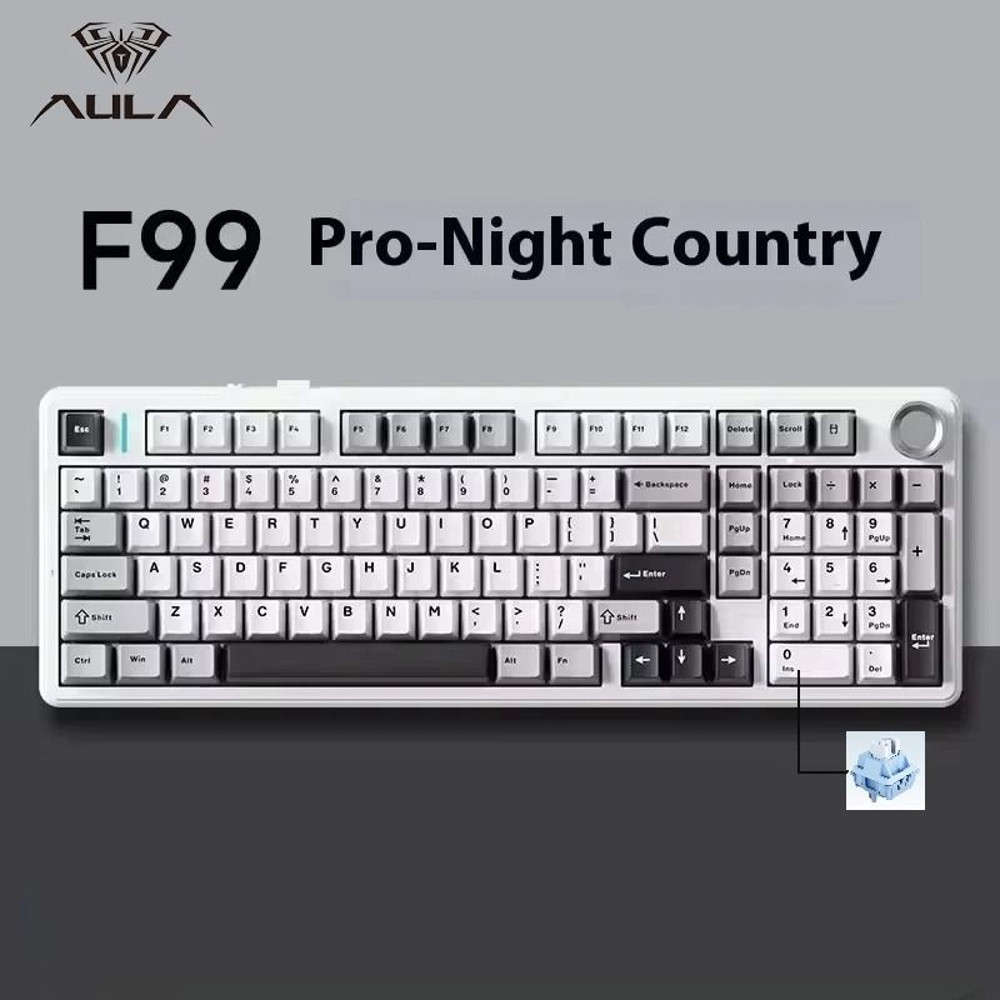 AULA F99PRO Wireless Mechanical Gaming Keyboard With Knob And Hot Swappable Gasket Mount 13