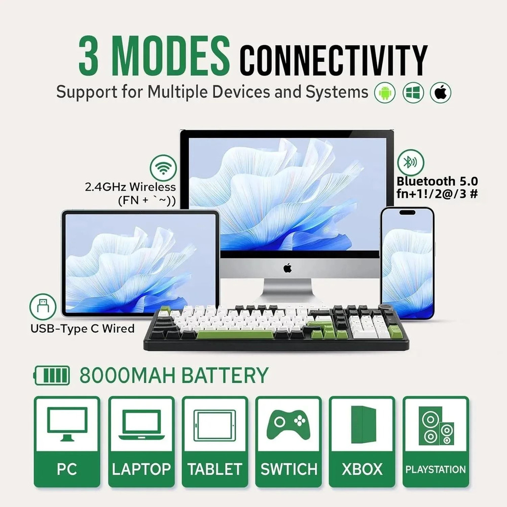 AULA F99PRO Wireless Mechanical Gaming Keyboard With Knob And Hot Swappable Gasket Mount 4